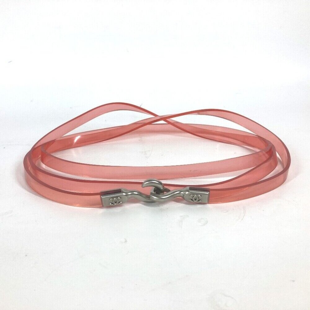 CHANEL 00C CC CC Mark belt Vinyl pink